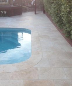 Rectangle paving with light ivory grout