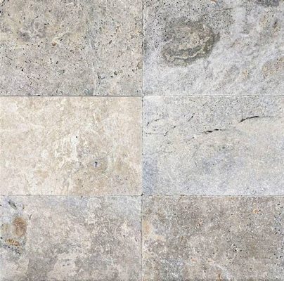 Oyster Silver Travertine Tiles