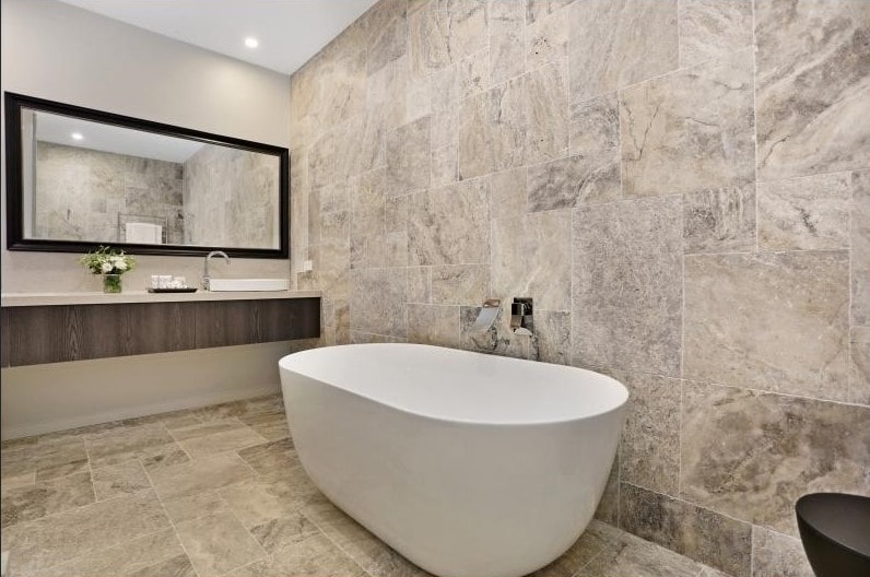 Grey Bathroom tiles floor to ceiling